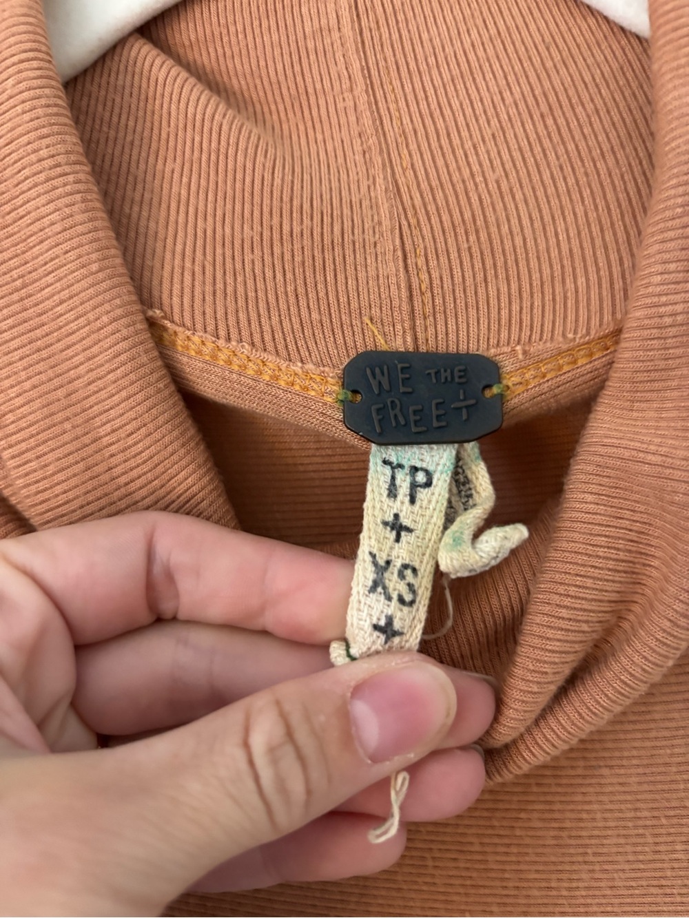 We The Free Rusty Terracotta Ribbed Turtleneck - Picture 3 of 6